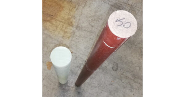 BARRA DI BAKELITE E TUBO IN VETRORESINA PIENO
